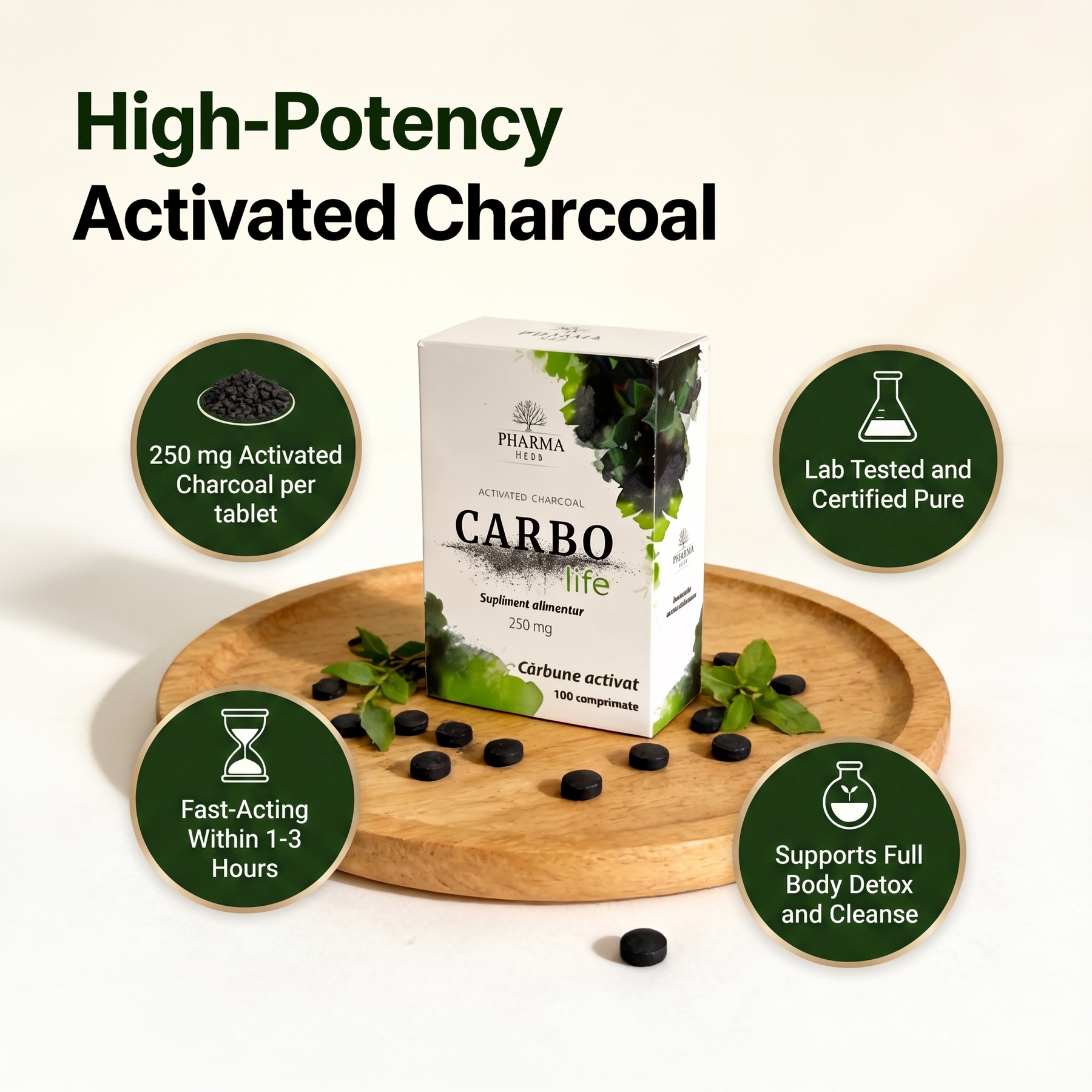 Carbo Life - Premium Activated Charcoal Tablets