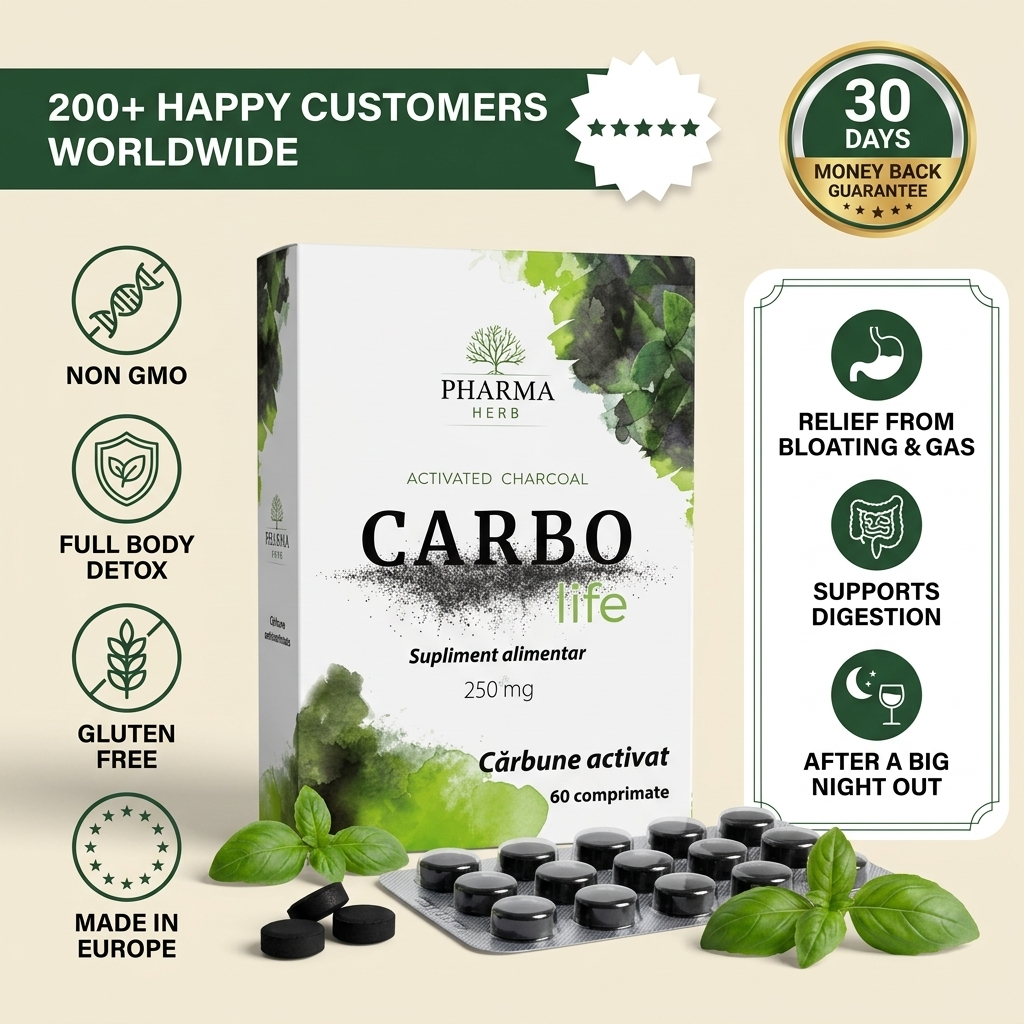 Carbo Life - Premium Activated Charcoal Tablets